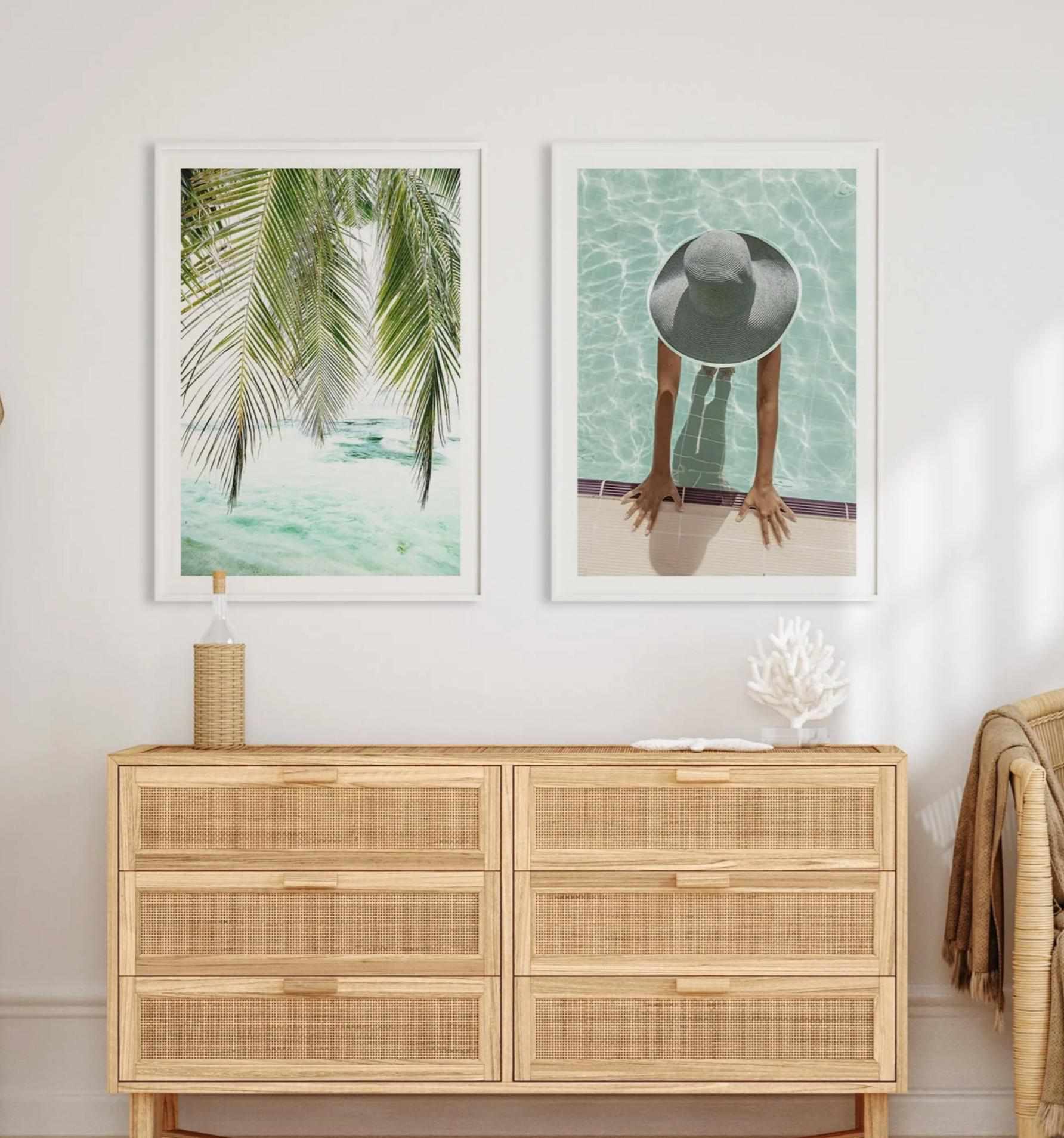 Trees On Aqua Art: Canvas Prints, Frames & Posters