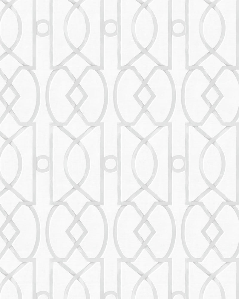 Trellis Luxe in Soft Grey Wallpaper