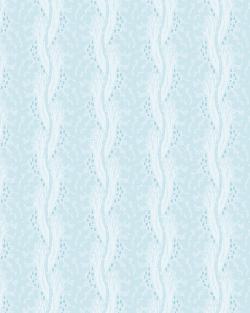 Past the Reef in Light Blue Wallpaper