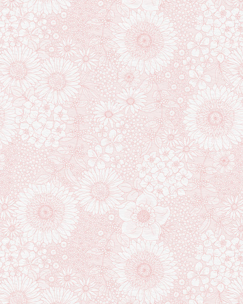 Posy Blossom Soft Pink Wallpaper