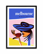 A Coffee in Melbourne Blush Art Print
