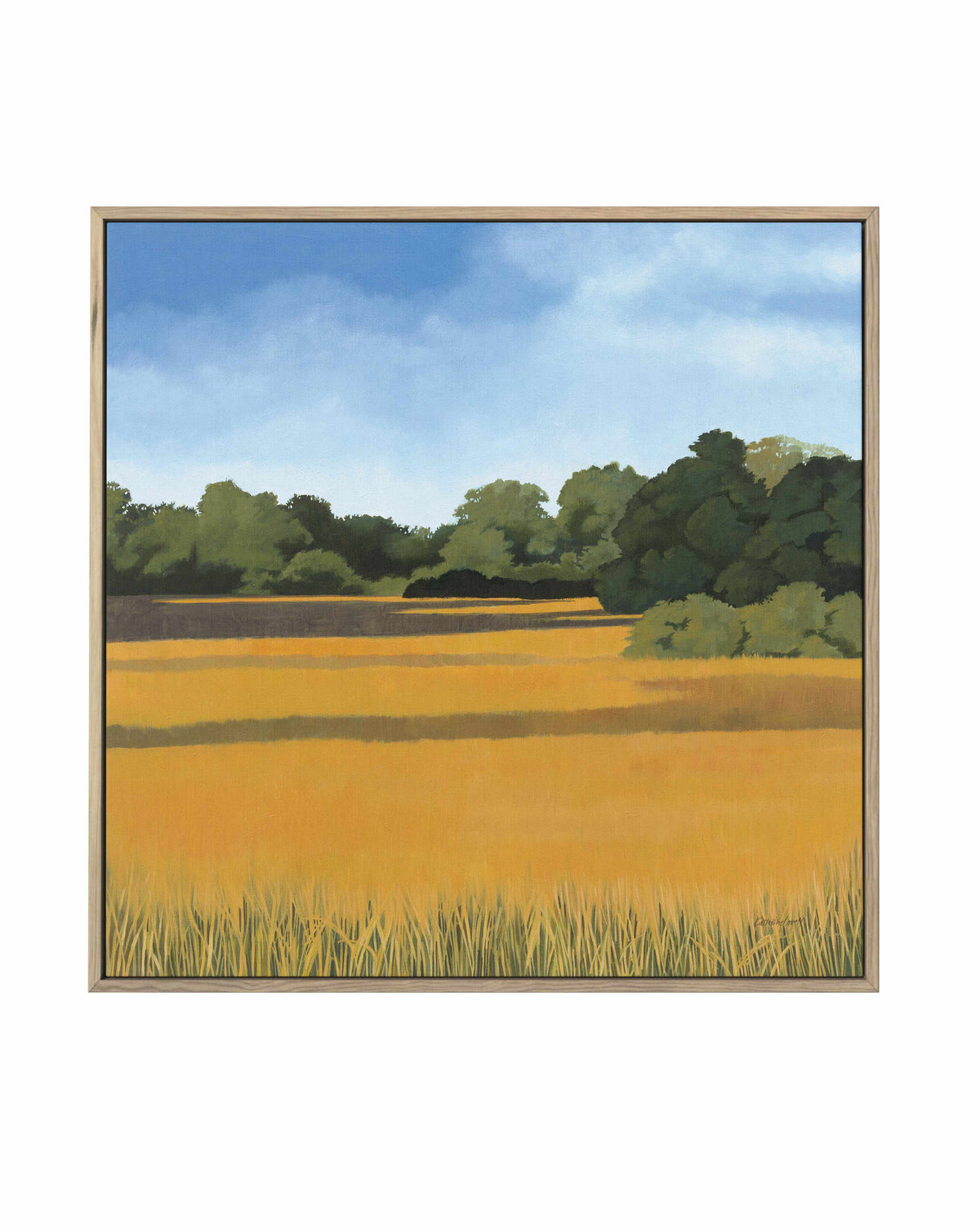 Across From Pond Bridge | Framed Canvas Art Print from Olive et Oriel where you can shop wallpaper and artworks online