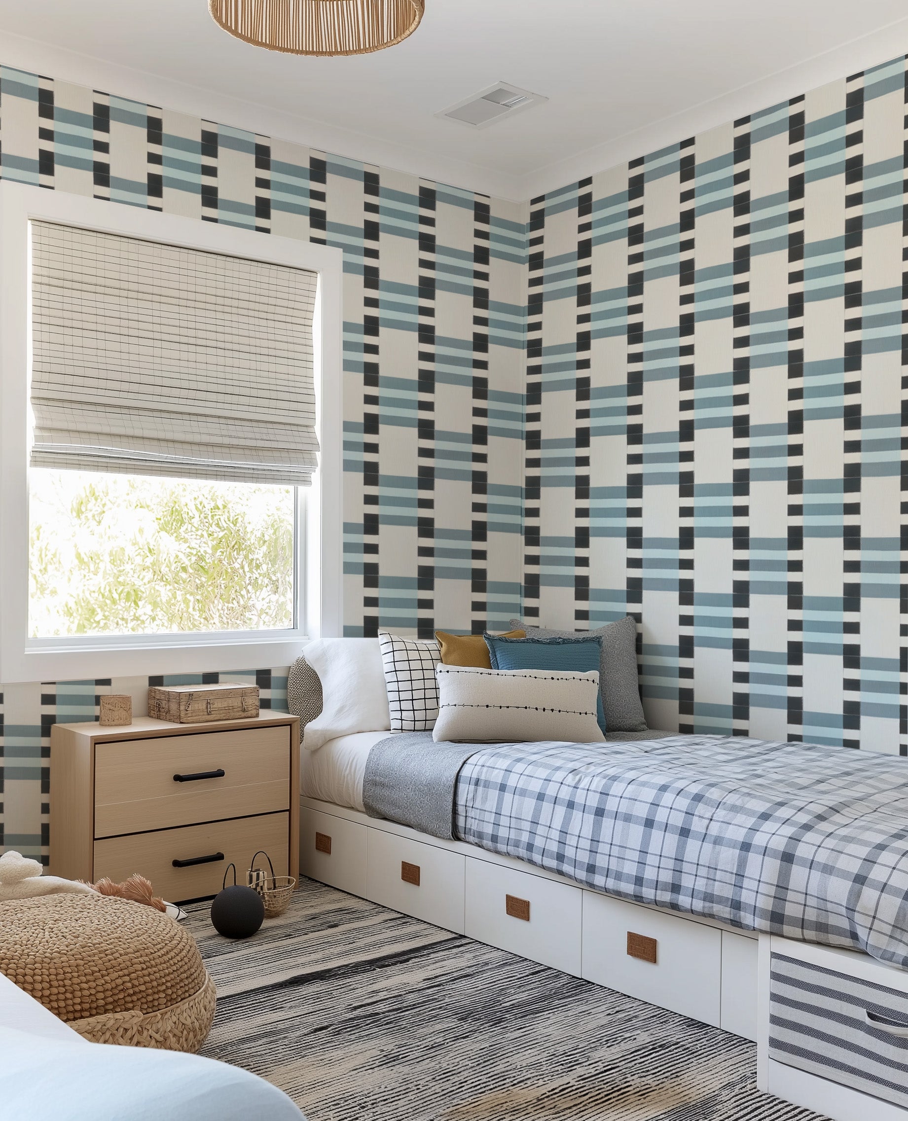 modern boys bedroom wallpaper