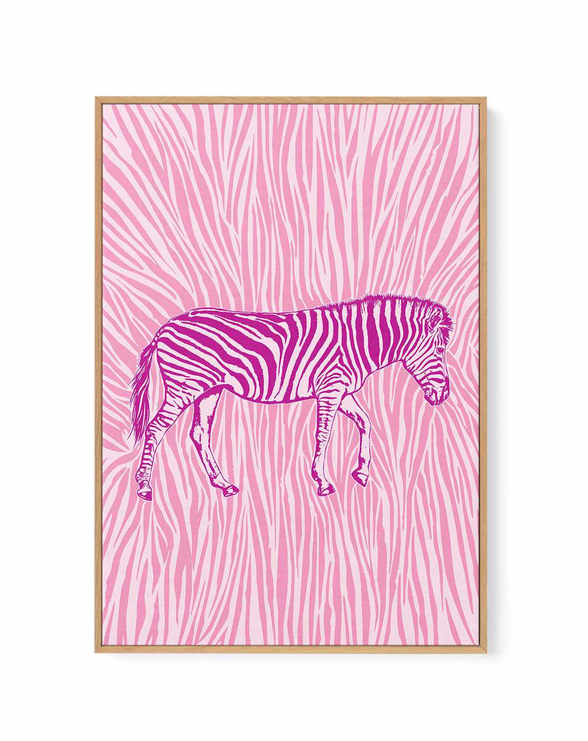 African Zebra Striking Camouflage by Carlo Kaminski | Framed Canvas Art Print from Olive et Oriel where you can shop wallpaper and artworks online