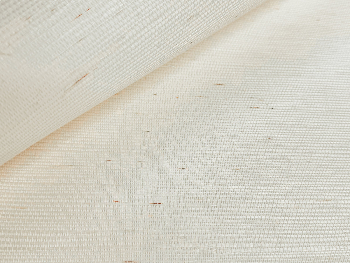 Alabaster White Authentic Grasscloth Wallpaper from Olive et Oriel where you can shop wallpaper and artworks online