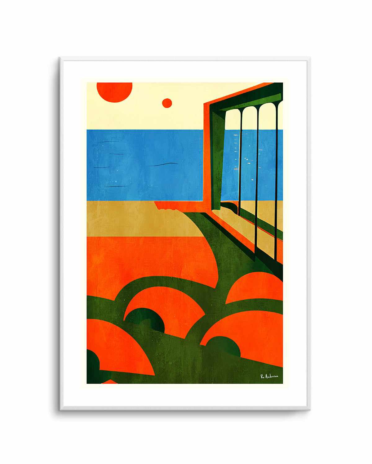 Amalfi, Italy (1964) By Bo Anderson Art Print Olive et Oriel