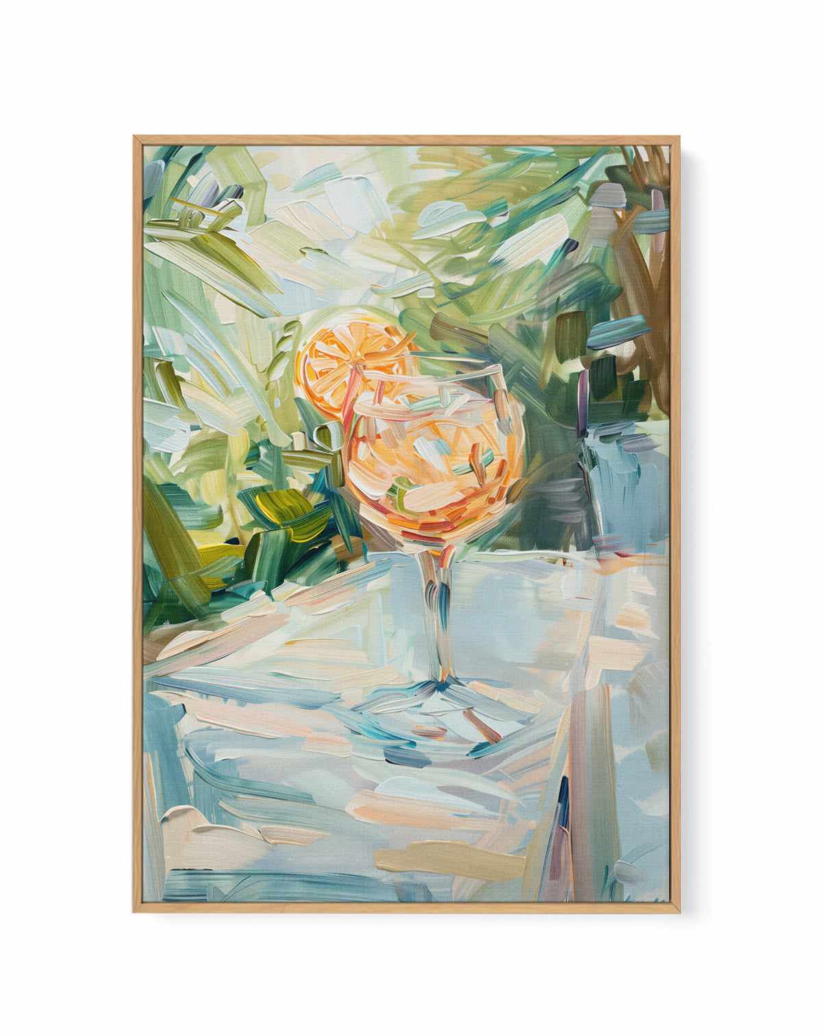 Aperol Spritz | Framed Canvas Art Print from Olive et Oriel where you can shop wallpaper and artworks online