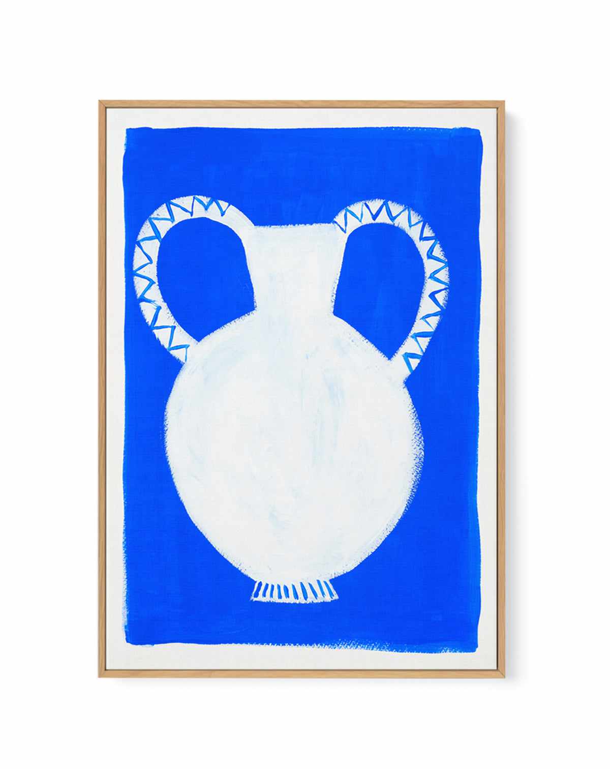 Blue Vase by Teena Zerefos | Framed Canvas Art Print from Olive et Oriel where you can shop wallpaper and artworks online
