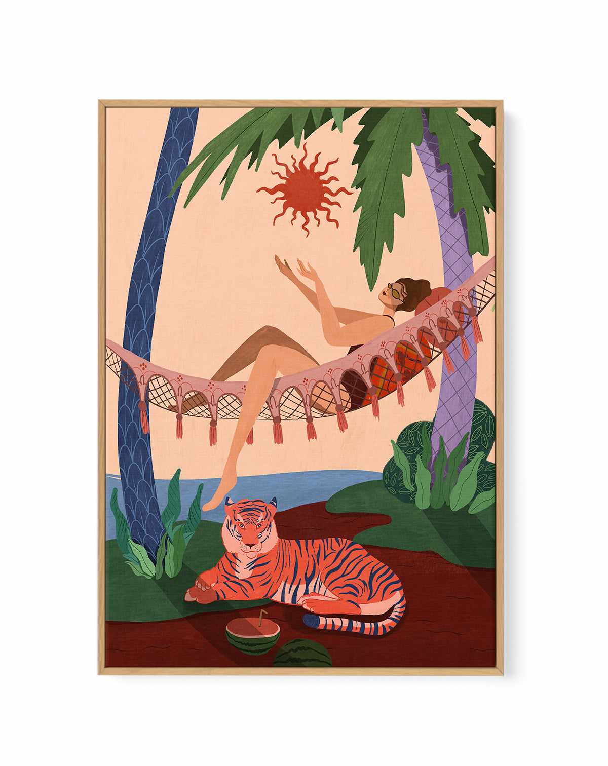 Beach by Arty Guava | Framed Canvas Art Print from Olive et Oriel where you can shop wallpaper and artworks online