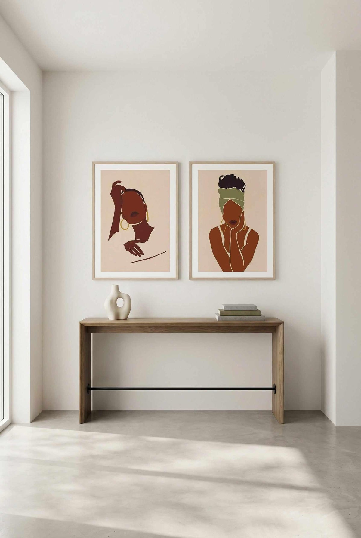 Belle Femme I & II Art Print Set of 2 | Matching Wall Art from Olive et Oriel where you can shop wallpaper and artworks online
