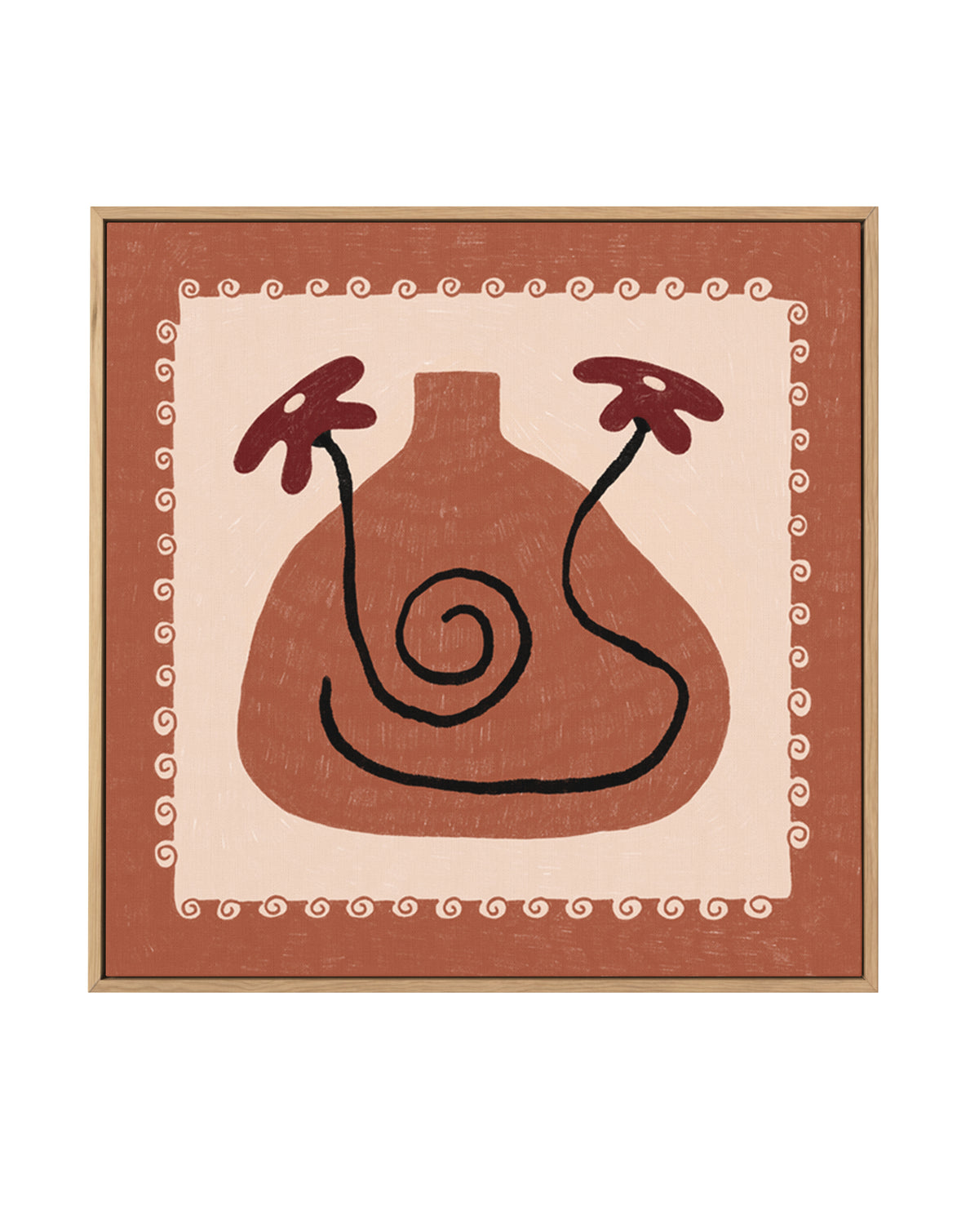 Beyond The Vase Bloom 1 by Shatha Al Dafai | Framed Canvas Wall Art