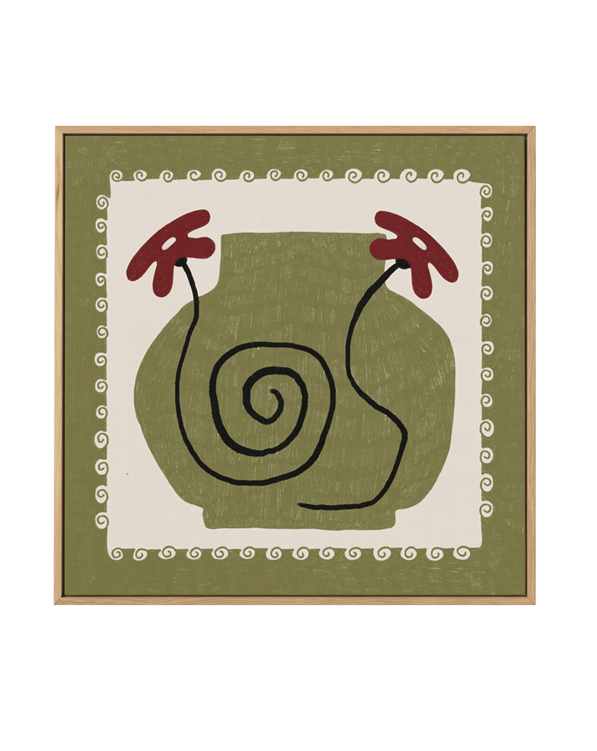 Beyond The Vase Bloom 10 by Shatha Al Dafai | Framed Canvas Wall Art