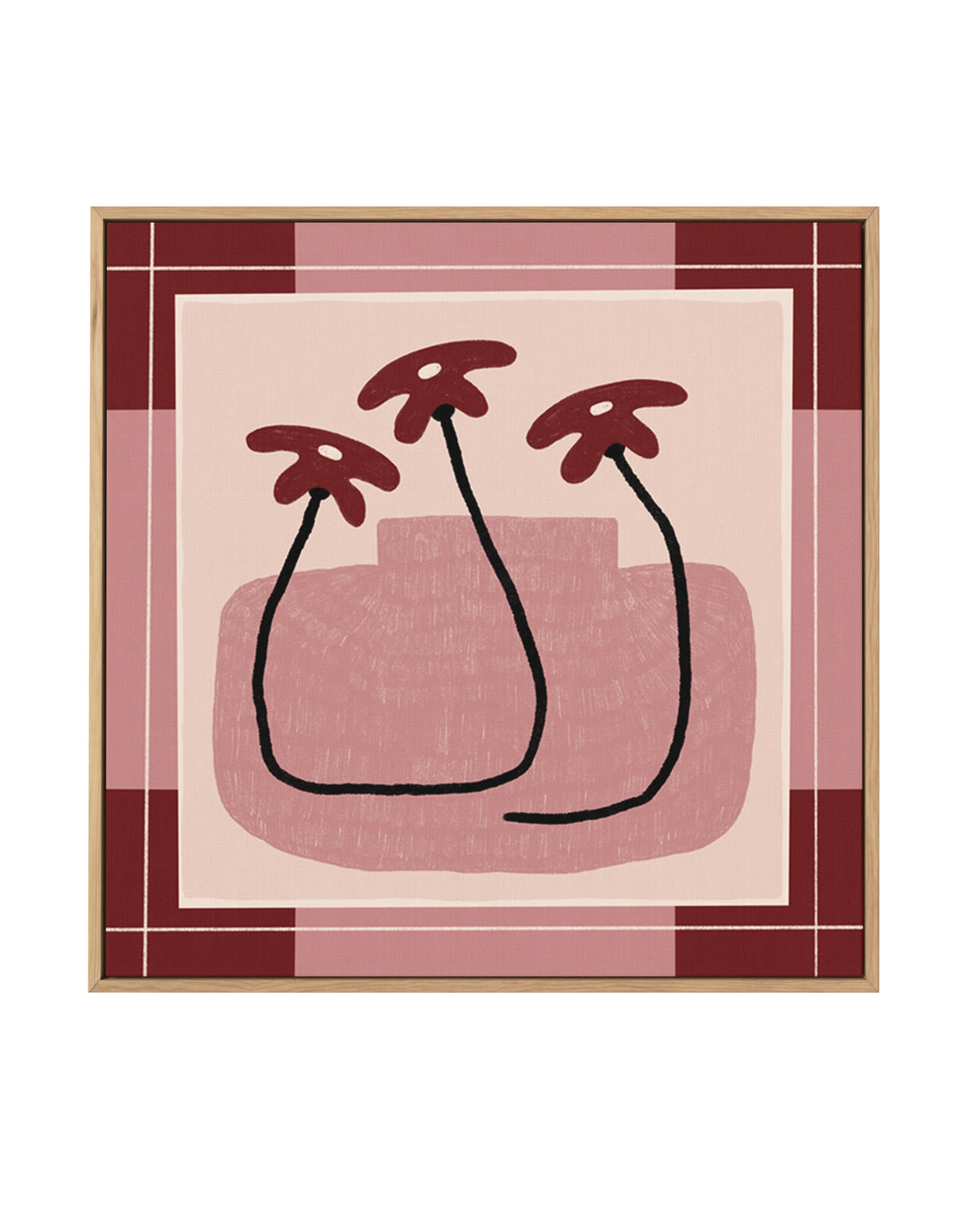 Beyond The Vase Bloom 5 by Shatha Al Dafai | Framed Canvas Wall Art
