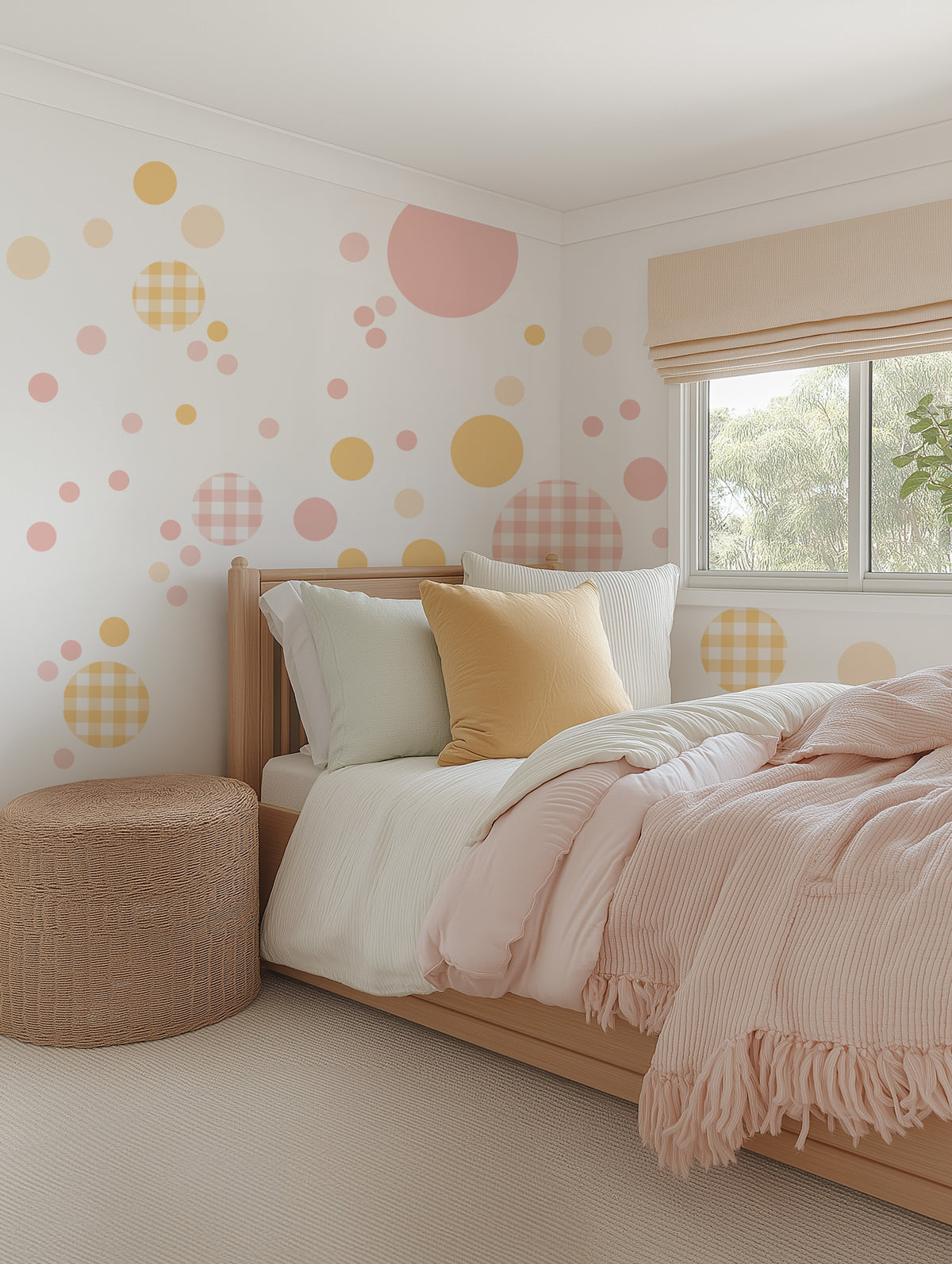 Big Dots in Gelato Peel & Stick Decal from Olive et Oriel where you can shop wallpaper and artworks online