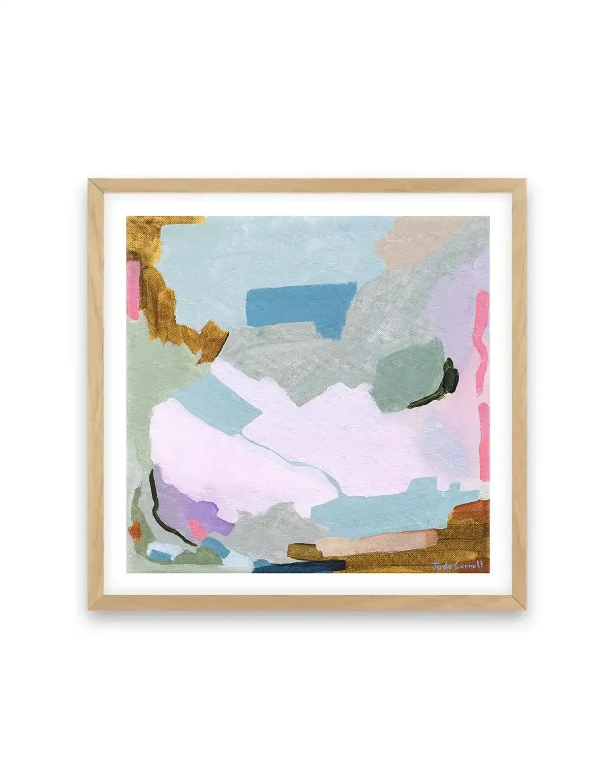 Blossom by Jade Carnell Art Print-PRINT-Olive et Oriel-Jade Carnell-70x70 cm | 27.5" x 27.5"-Oak-With White Border-Buy-Australian-Art-Prints-Online-with-Olive-et-Oriel-Your-Artwork-Specialists-Austrailia-Decorate-With-Coastal-Photo-Wall-Art-Prints-From-Our-Beach-House-Artwork-Collection-Fine-Poster-and-Framed-Artwork