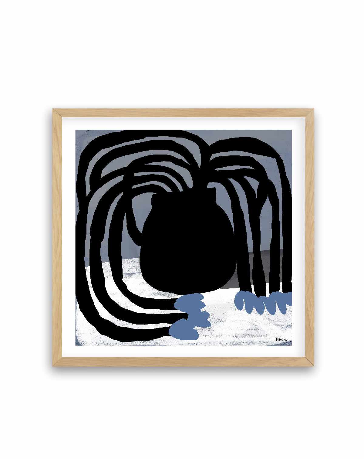 Blue Flowers in Black Vase by Marco Marella | Art Print from Olive et Oriel where you can shop wallpaper and artworks online