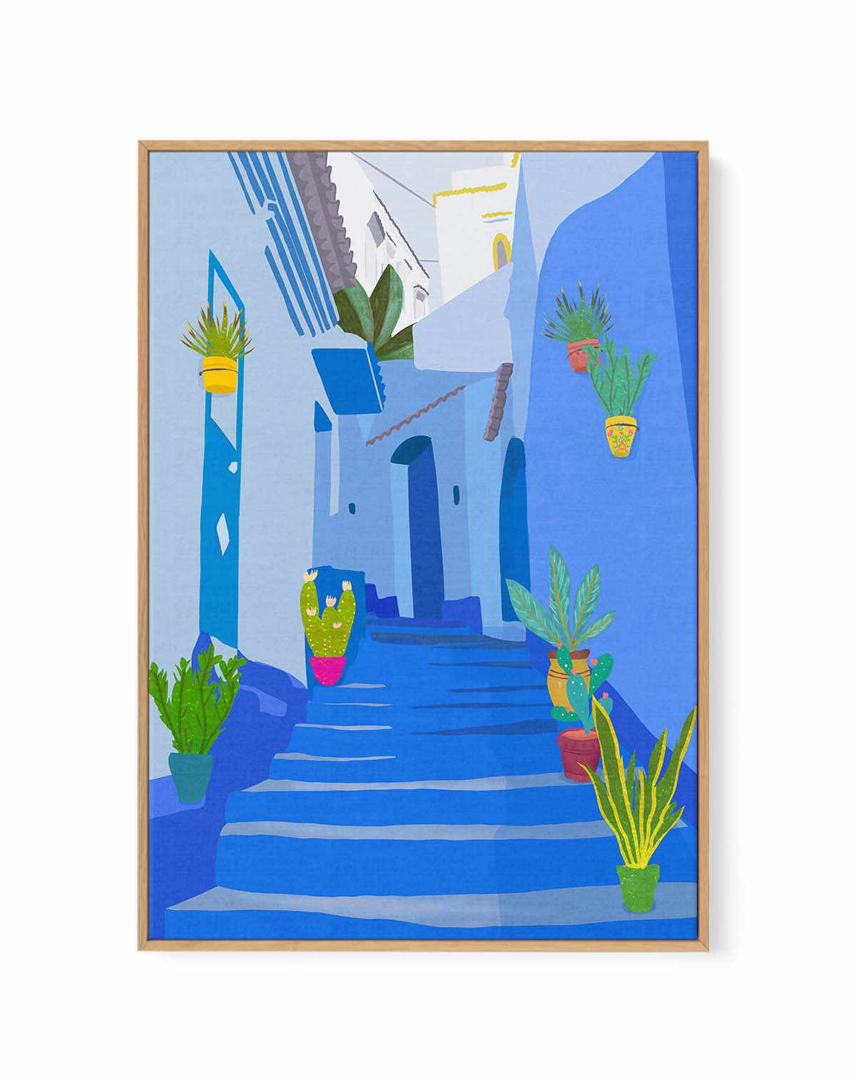 Blue City By Petra Lizde | Framed Canvas Art Print from Olive et Oriel where you can shop wallpaper and artworks online
