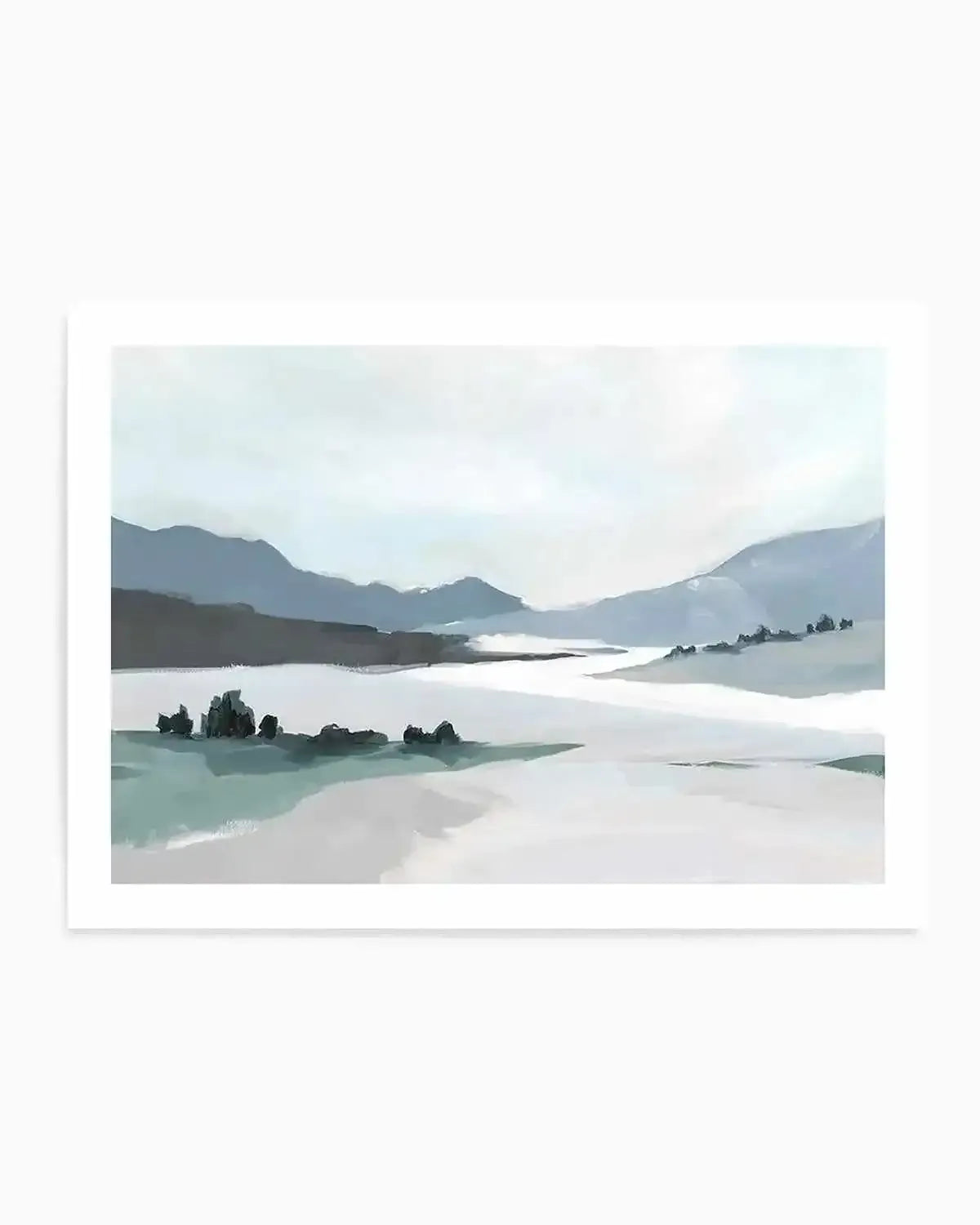 Blushing Land Blue Version Art Print from Olive et Oriel where you can shop wallpaper and artworks online