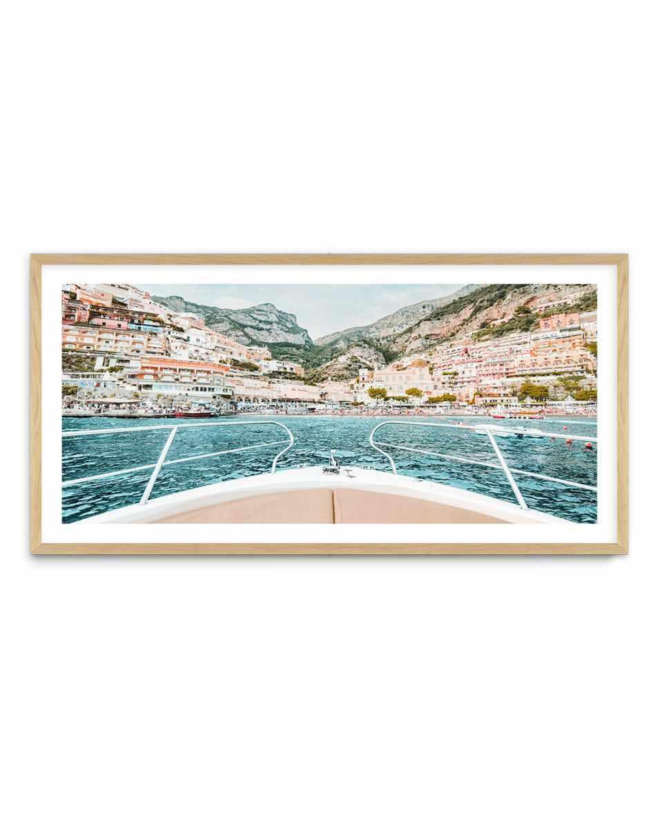 Boat Life, Positano | Panoramic Art Print from Olive et Oriel where you can shop wallpaper and artworks online