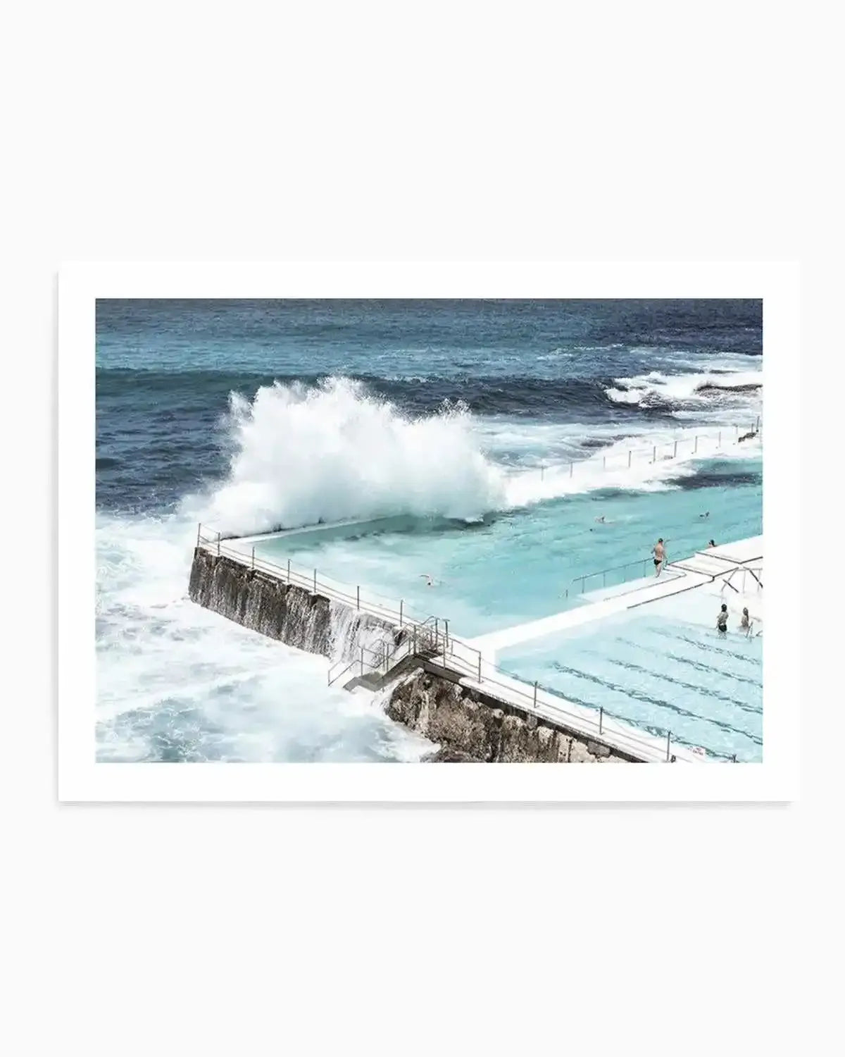 Bondi Icebergs LS Art Print art print, framed