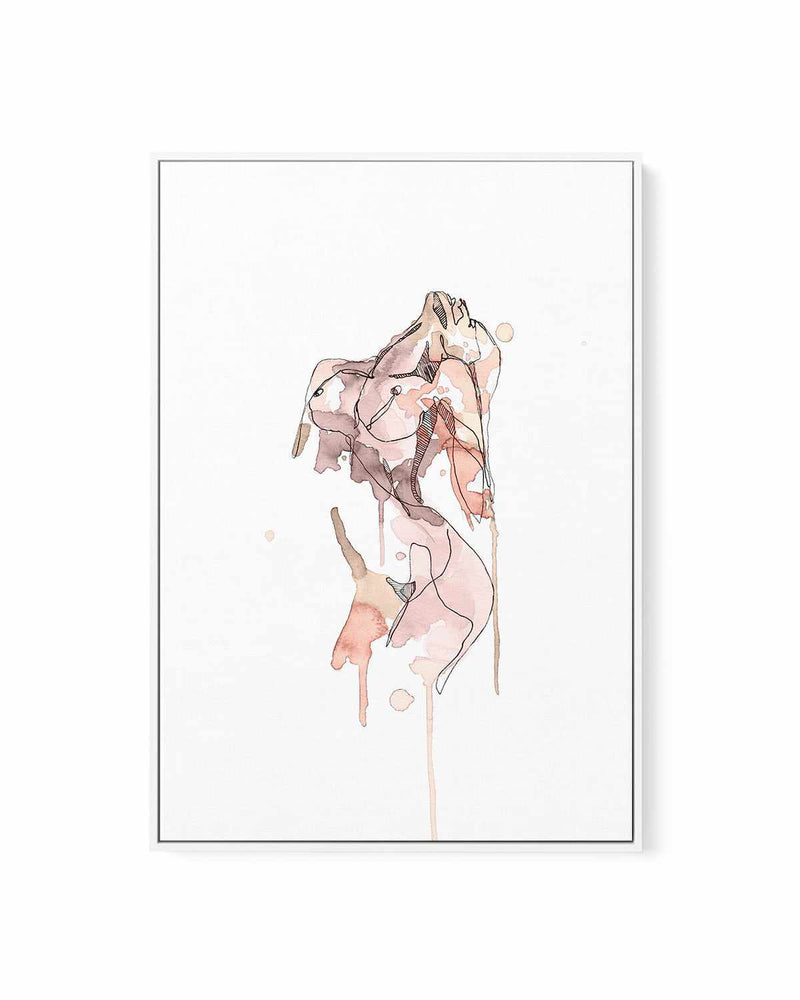 Breathe Nude by Maku Fenaroli | Framed Canvas Art Print