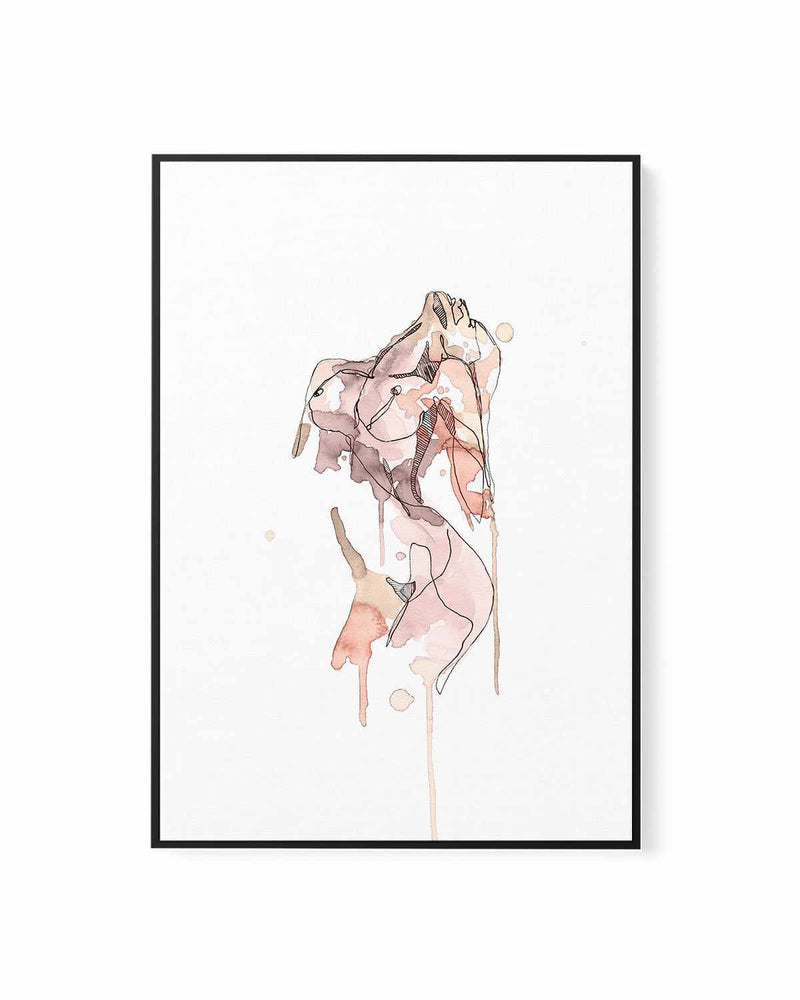 Breathe Nude by Maku Fenaroli | Framed Canvas Art Print