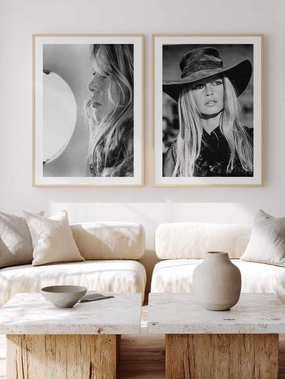 Brigitte Bardot I & II Art Print Set of 2 | Matching Wall Art from Olive et Oriel where you can shop wallpaper and artworks online