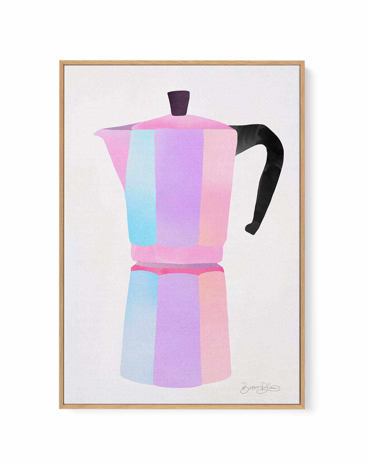 Buongiorno Espresso by Baroo Bloom | Framed Canvas Art Print from Olive et Oriel where you can shop wallpaper and artworks online