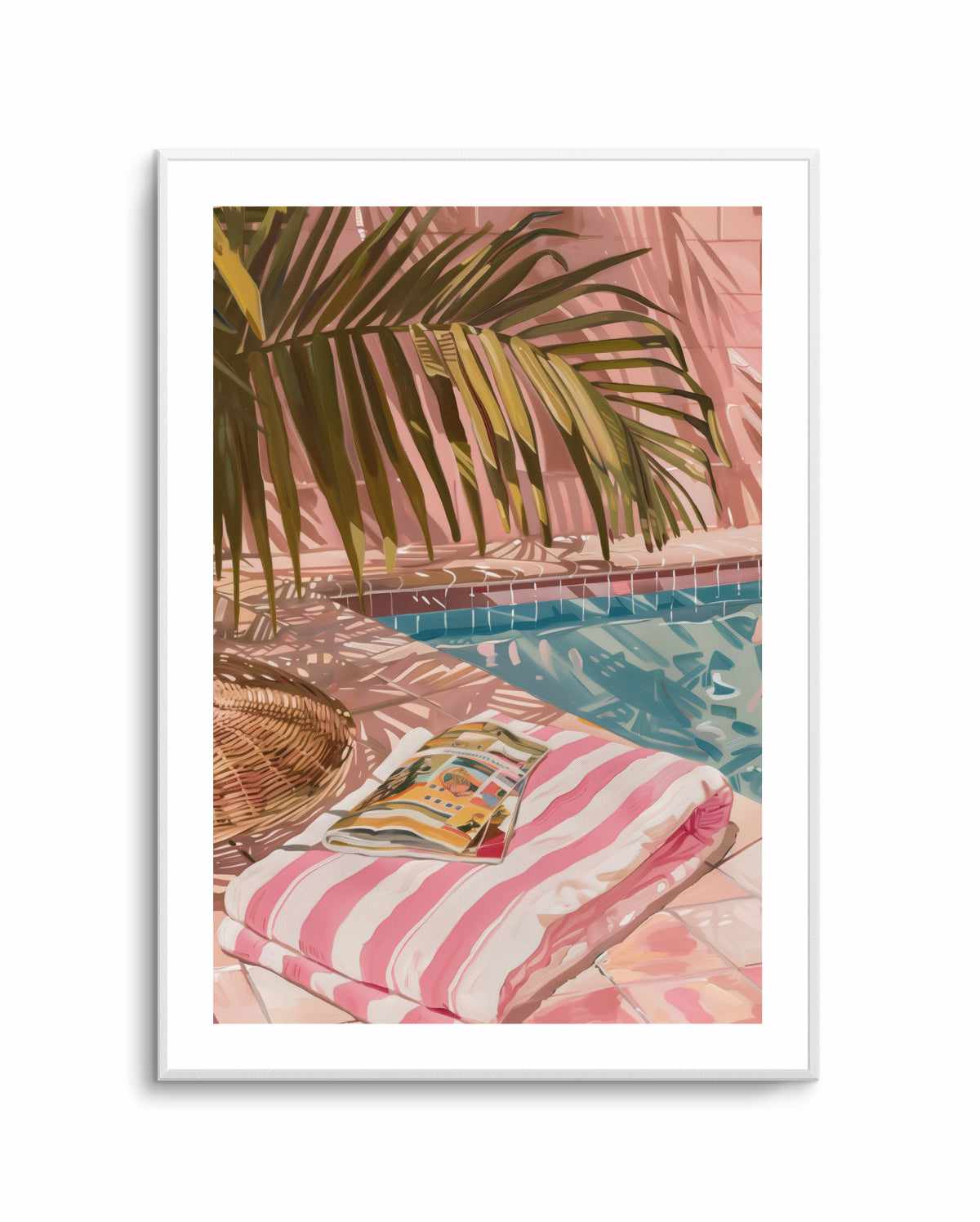 By the Pool, Malibu | Art Print from Olive et Oriel where you can shop wallpaper and artworks online