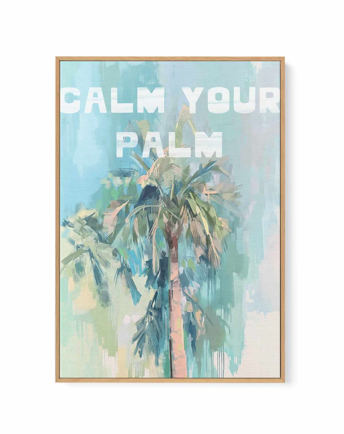 Calm Your Palm I | Framed Canvas Art Print from Olive et Oriel where you can shop wallpaper and artworks online