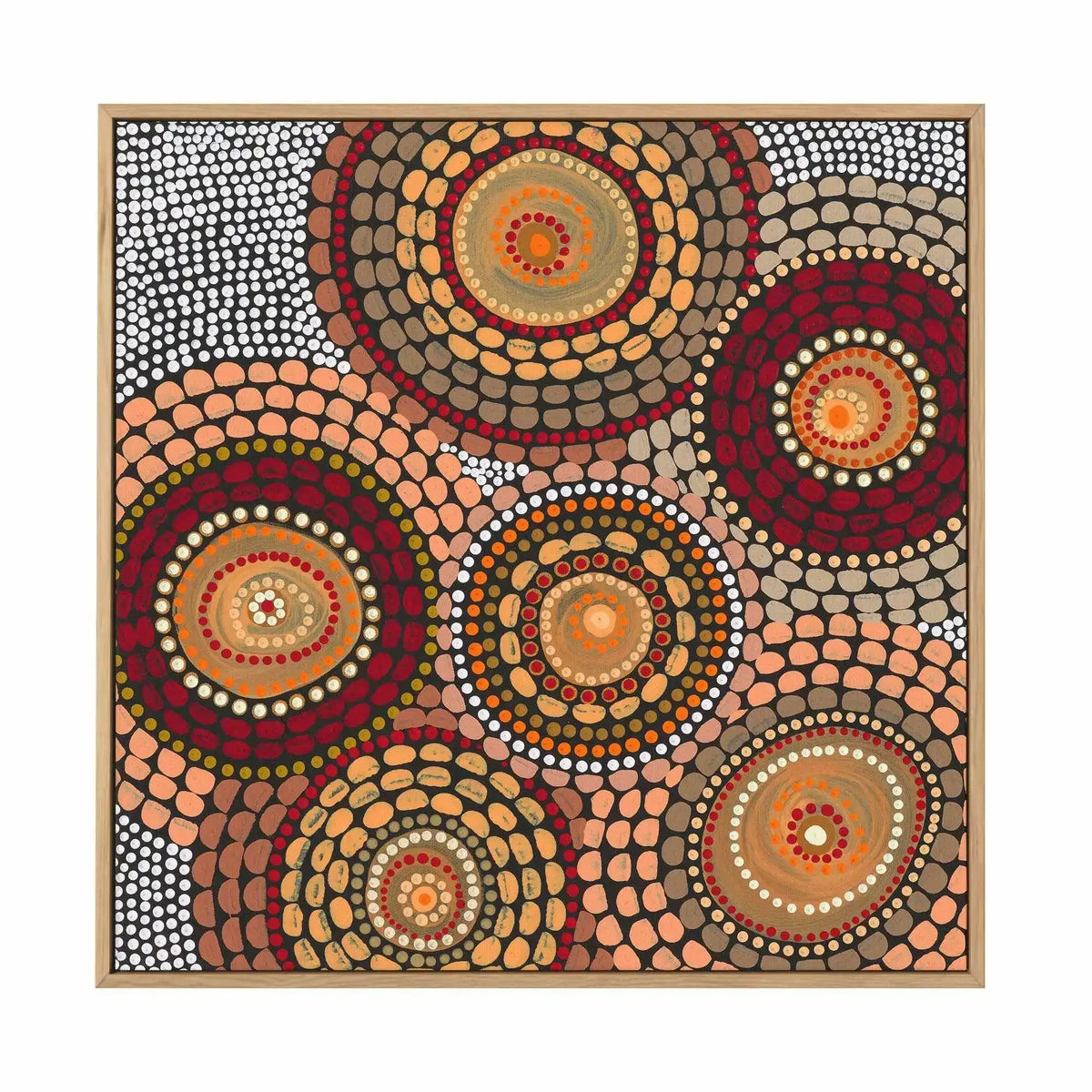 Campfire Meeting by Domica Hill | Framed Canvas-CANVAS-You can shop wall art online with Olive et Oriel for everything from abstract art to fun kids wall art. Our beautiful modern art prints and canvas art are available from large canvas prints to wall art paintings and our proudly Australian artwork collection offers only the highest quality framed large wall art and canvas art Australia - You can buy fashion photography prints or Hampton print posters and paintings on canvas from Olive et Orie