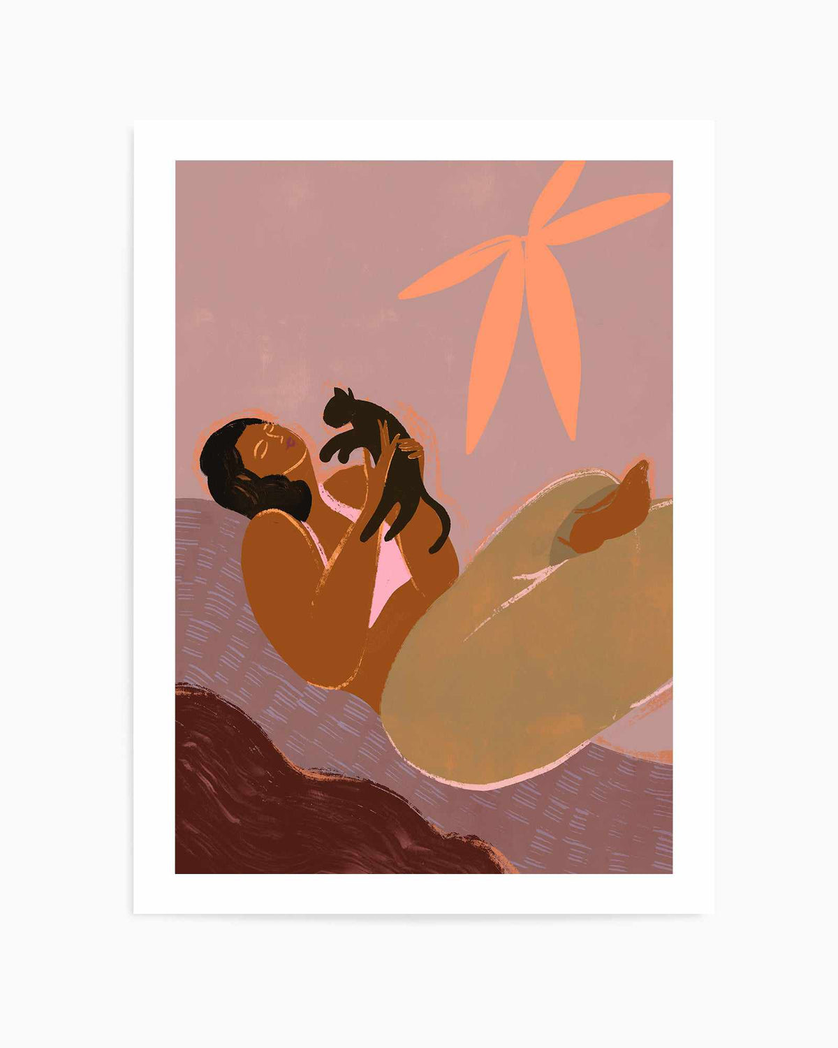 Cat Lady by Arty Guava | Art Print from Olive et Oriel where you can shop wallpaper and artworks online
