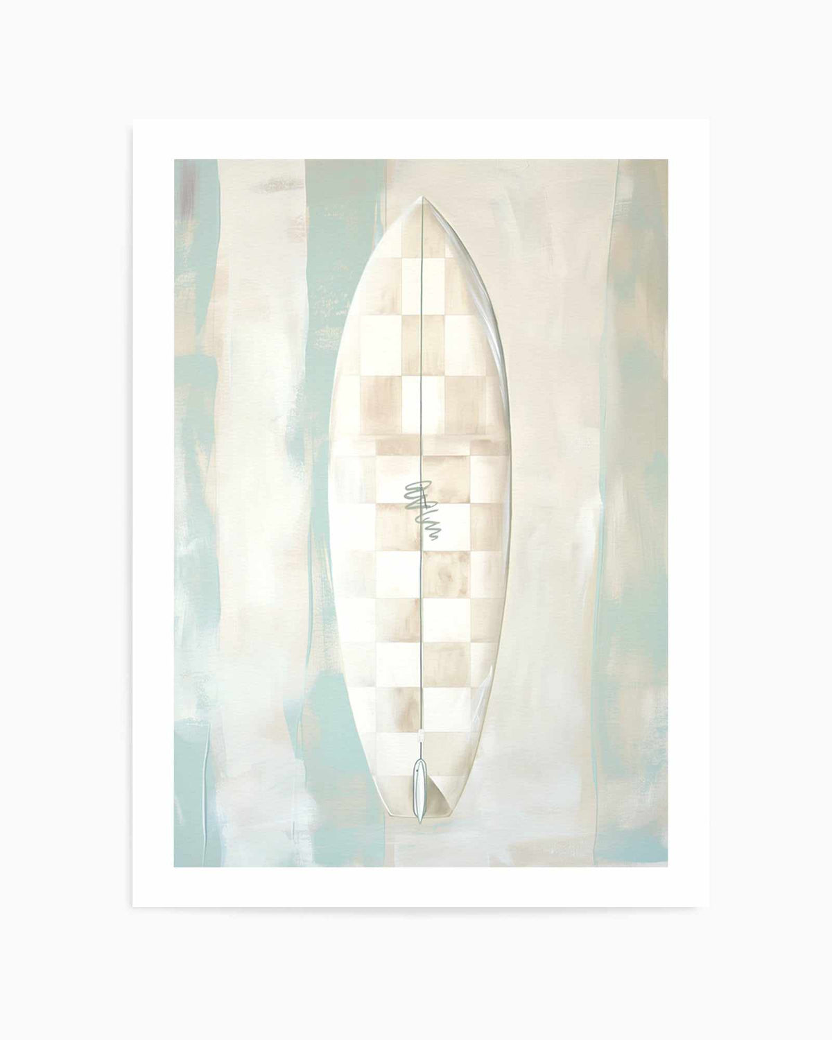 Checker Surfboard I | Art Print from Olive et Oriel where you can shop wallpaper and artworks online