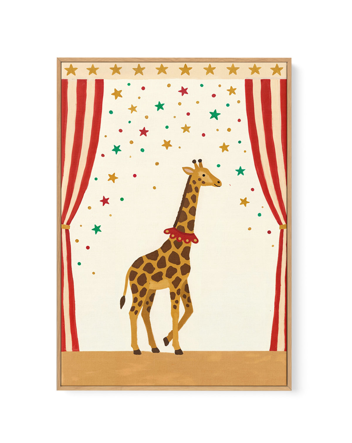 Circus Giraffe | Framed Canvas Wall Art