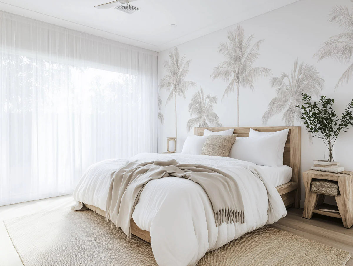 SALE Tropical Palm Tree Wallpaper Mural from Olive et Oriel where you can shop wallpaper and artworks online