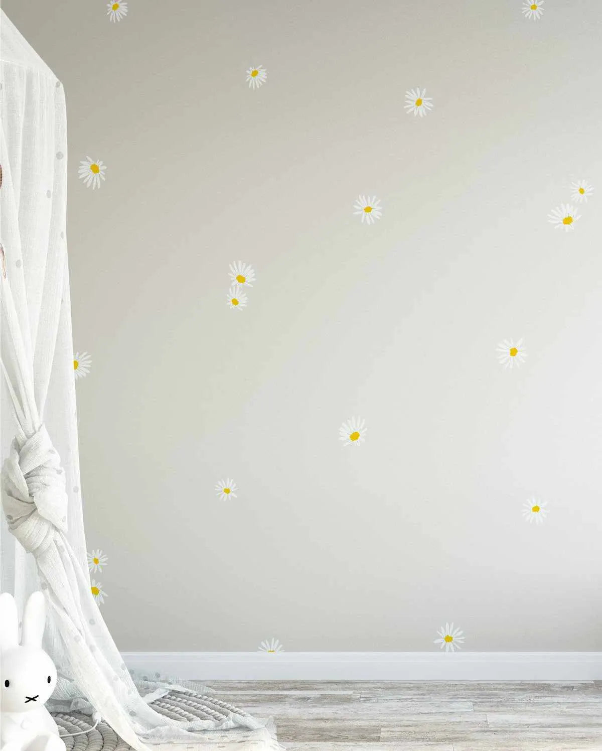 Country Daisies Decal Set-Decals-Olive et Oriel-Decorate your kids bedroom wall decor with removable wall decals, these fabric kids decals are a great way to add colour and update your children's bedroom. Available as girls wall decals or boys wall decals, there are also nursery decals.