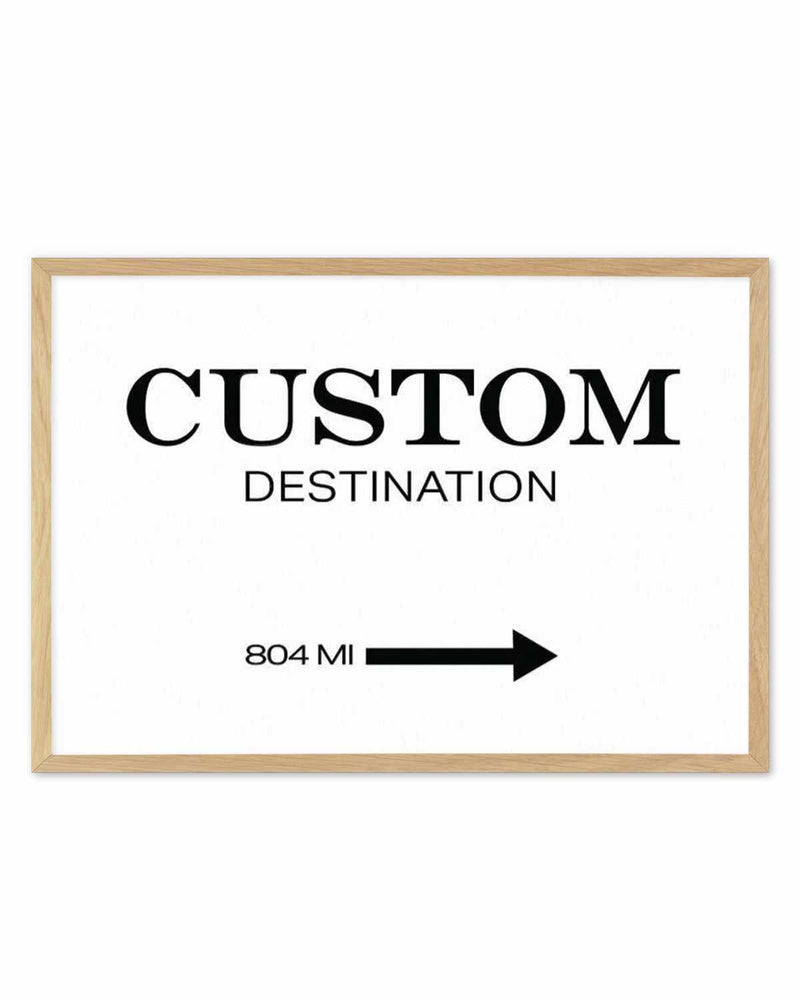 Custom Destination Poster | Personalise Me! Art Print