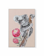Cutie Koala Beige by Maku Fenaroli | Framed Canvas Art Print