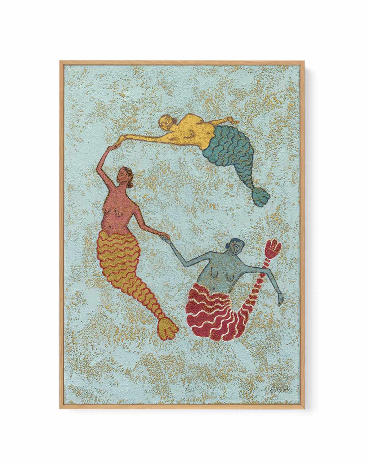 Daughters of the Deep by Julie Celina | Framed Canvas Art Print from Olive et Oriel where you can shop wallpaper and artworks online