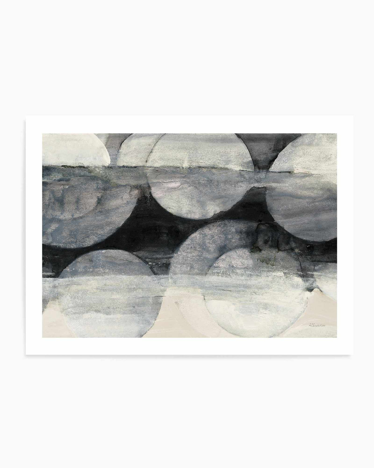 Eclipse Neutral Horizontal Crop | Art Print from Olive et Oriel where you can shop wallpaper and artworks online