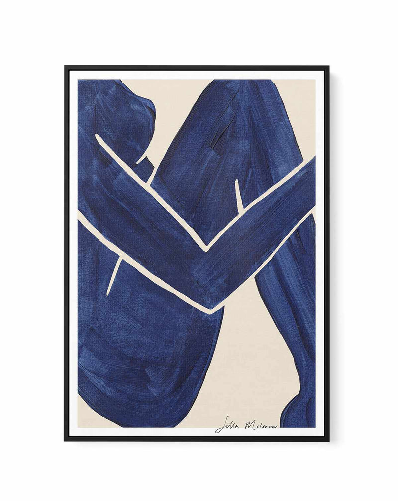 Embrace In Blue by Sella Molenaar | Framed Canvas Art Print