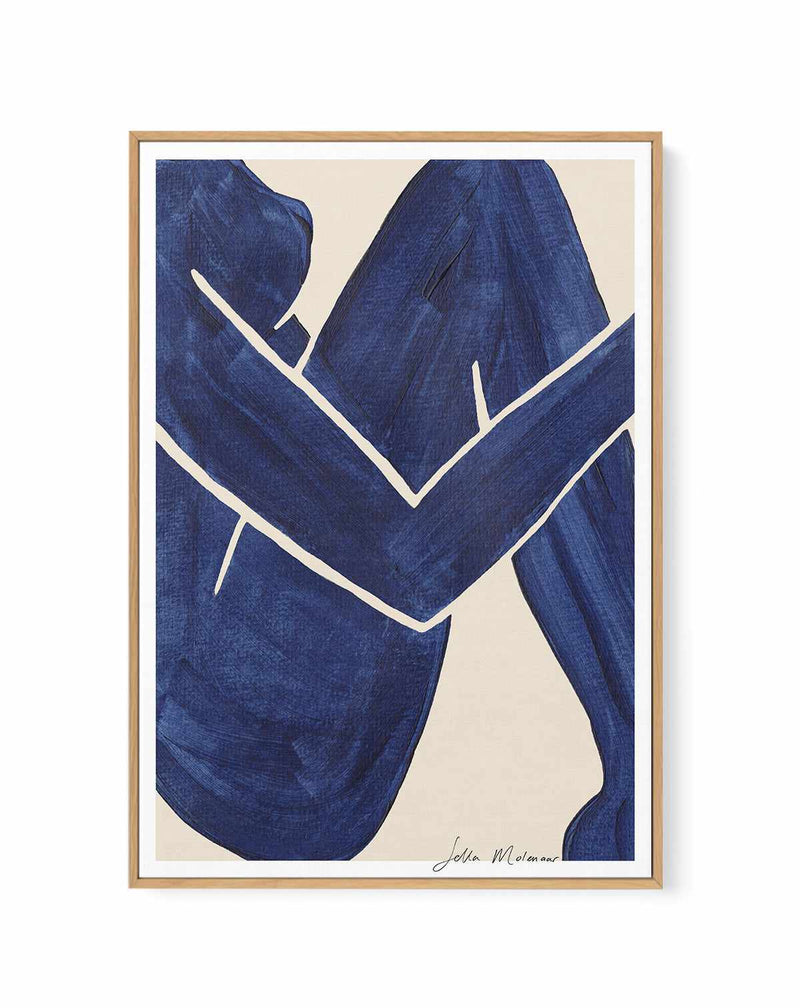 Embrace In Blue by Sella Molenaar | Framed Canvas Art Print