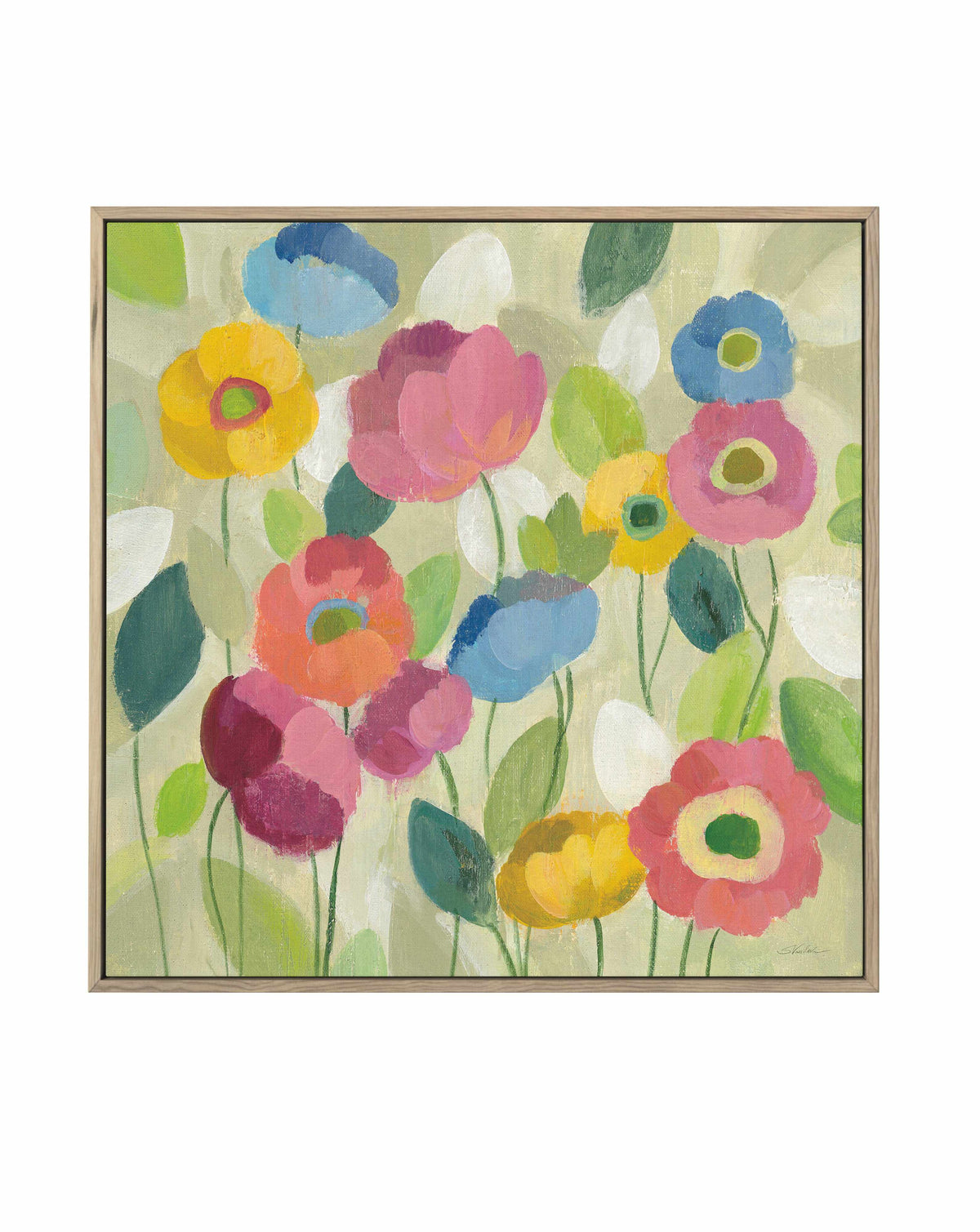Fairy Tale Flowers | Framed Canvas Art Print from Olive et Oriel where you can shop wallpaper and artworks online