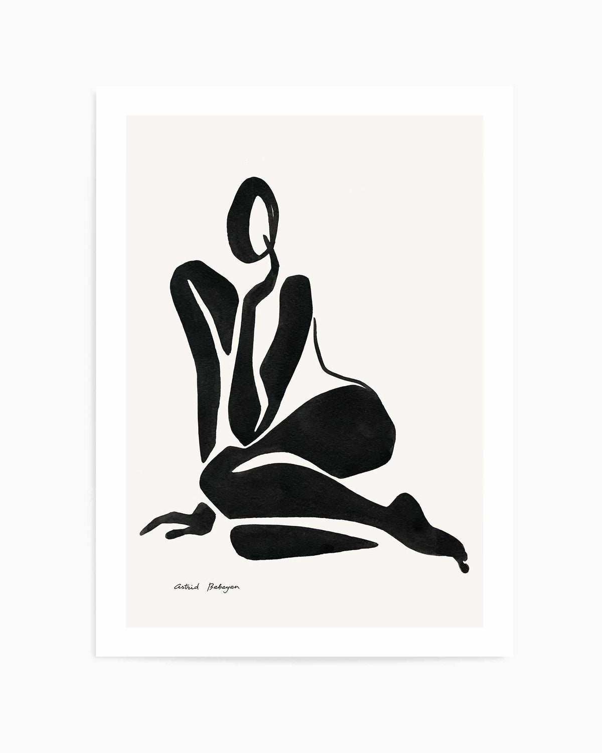 Female Shapes VI in Black I by Astrid Babayan | Art Print from Olive et Oriel where you can shop wallpaper and artworks online