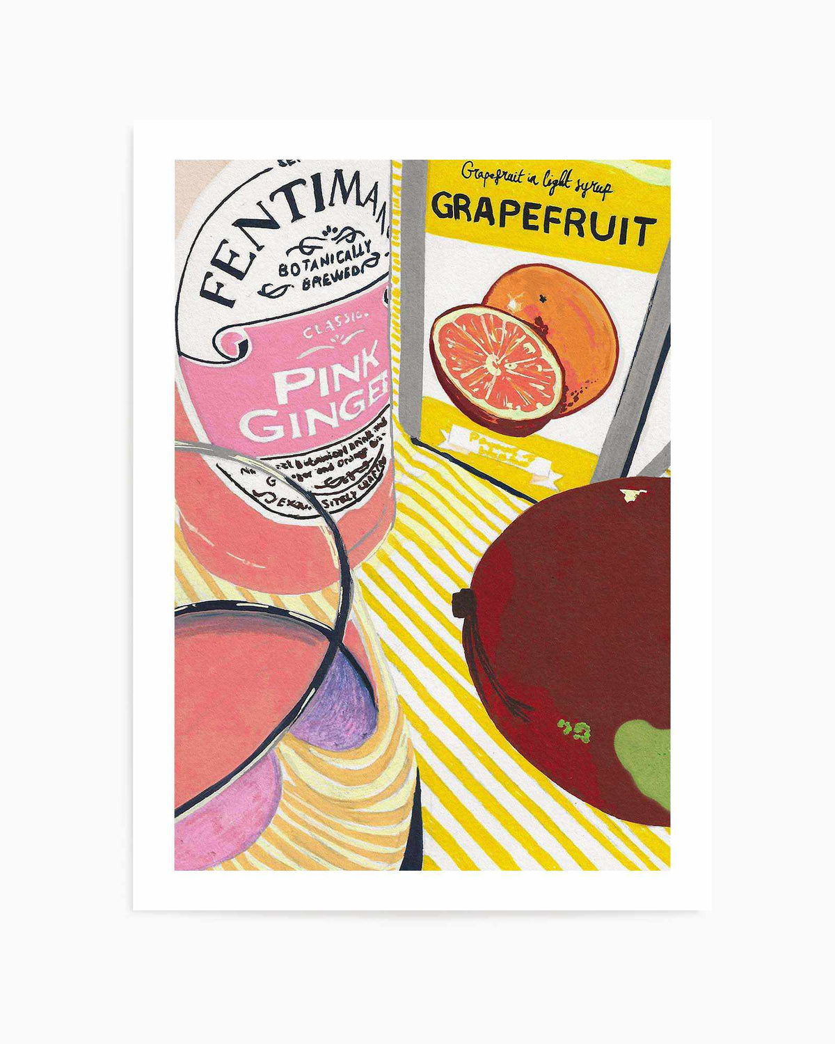 Fentimans Pink Ginger by Studio Mandariini | Art Print from Olive et Oriel where you can shop wallpaper and artworks online
