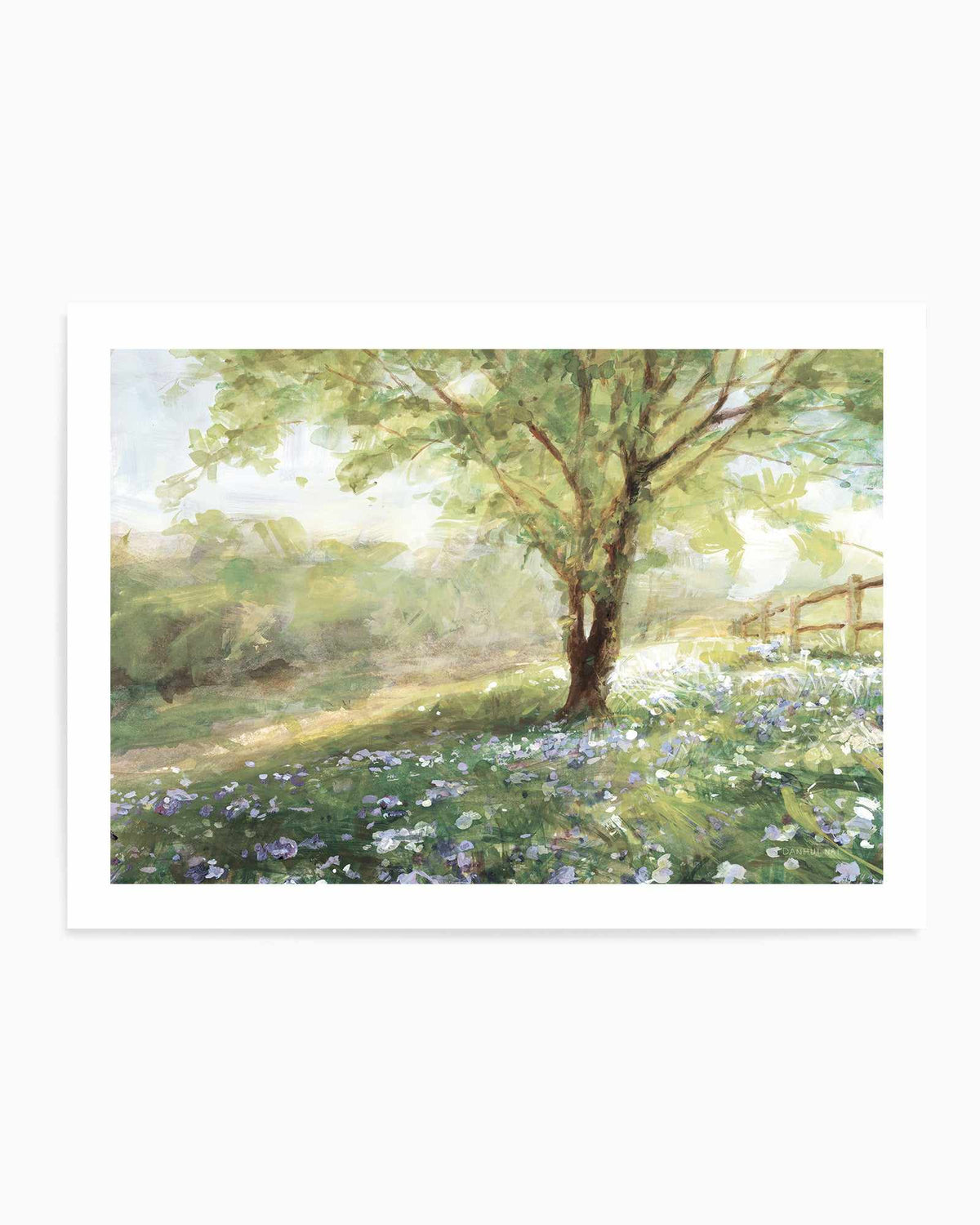 Field Of Bluebells Neutral | Art Print from Olive et Oriel where you can shop wallpaper and artworks online