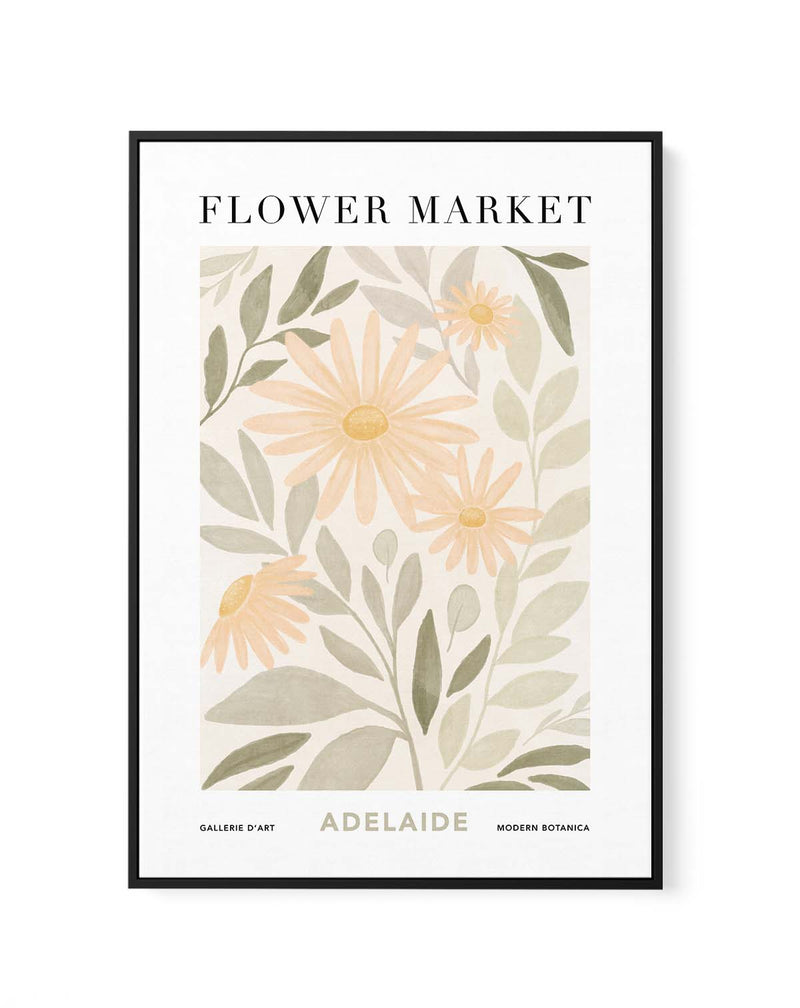 Flower Market Adelaide | Framed Canvas Art Print
