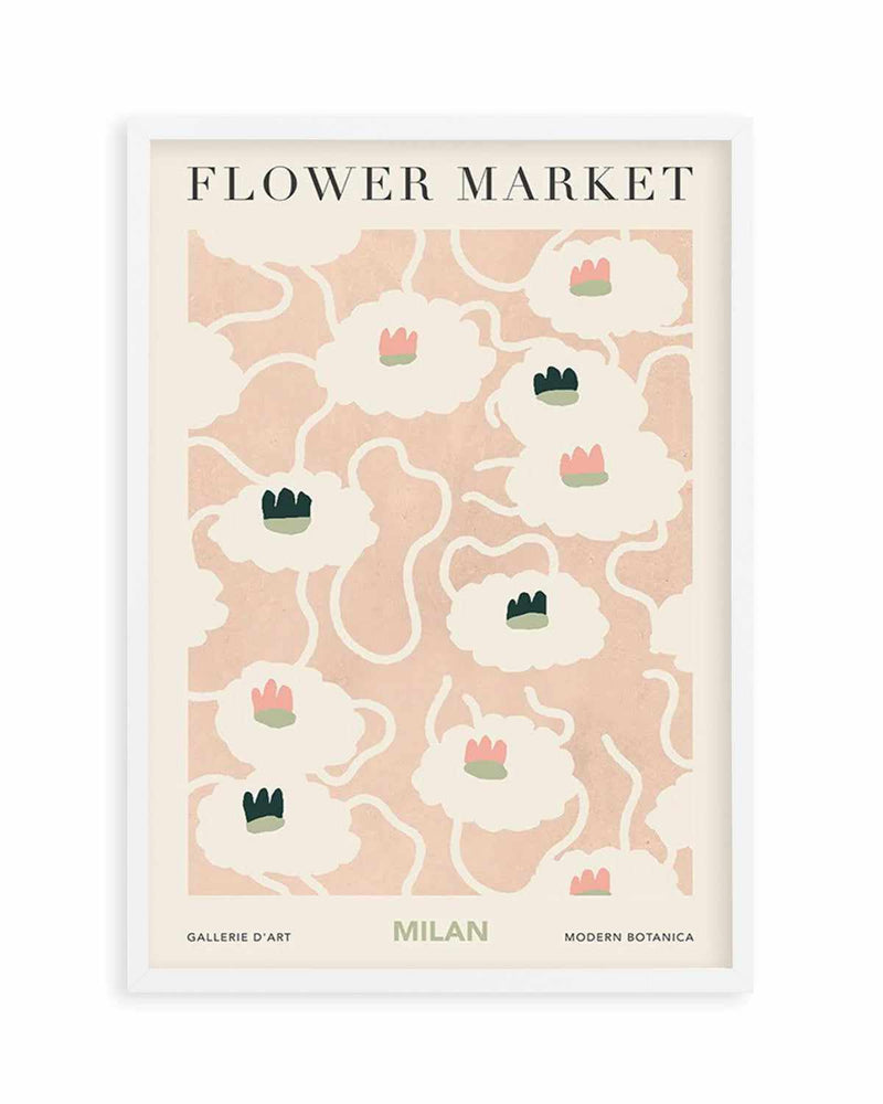 Flower Market Milan Art Print