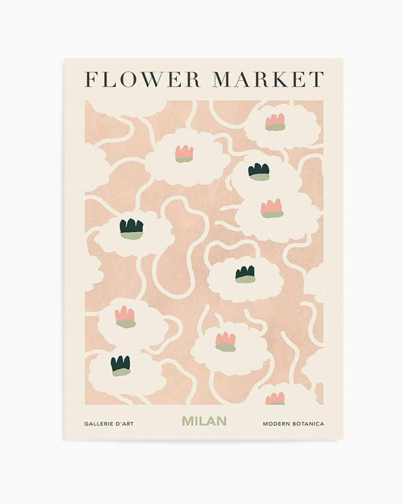 Flower Market Milan Art Print