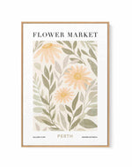 Flower Market Perth | Framed Canvas Art Print